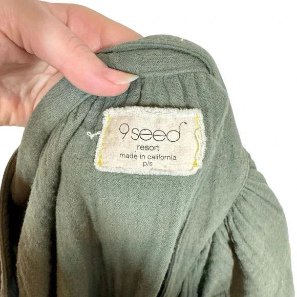 9seed Marrakech Cotton Gauze Dashiki Top Tunic Cover Up in Hunter PLEASE READ - Picture 11 of 14